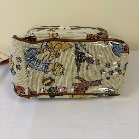 Disney Classic Pooh Tapestry Diaper Bag Bottle Holder Baby Utility Carryall NWT - Picture 9 of 15